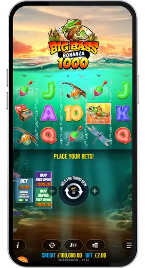 Big Bass Bonanza 1000 base game reels