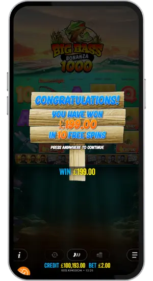 Big Bass Bonanza 1000 bonus win summary