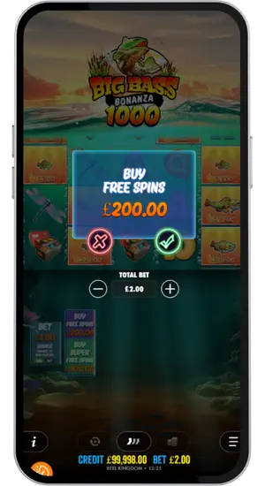 Buy Free Spins or Super Free Spins Big Bass Bonanza 1000