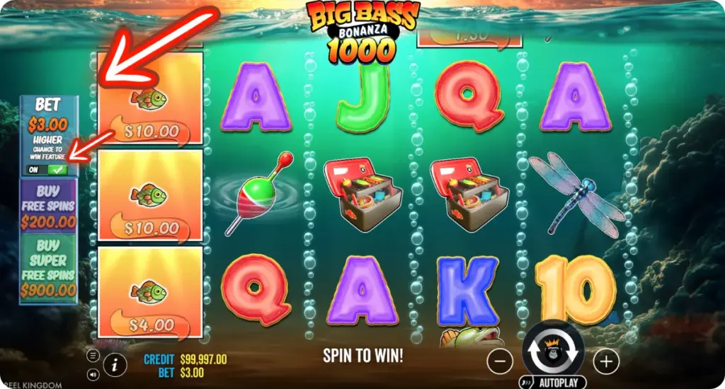Big Bass Bonanza 1000 Ante Bet