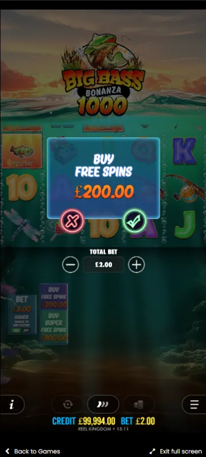 Big Bass Bonanza 1000 Buy Free Spins