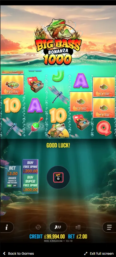 Big Bass Bonanza 1000 Playing